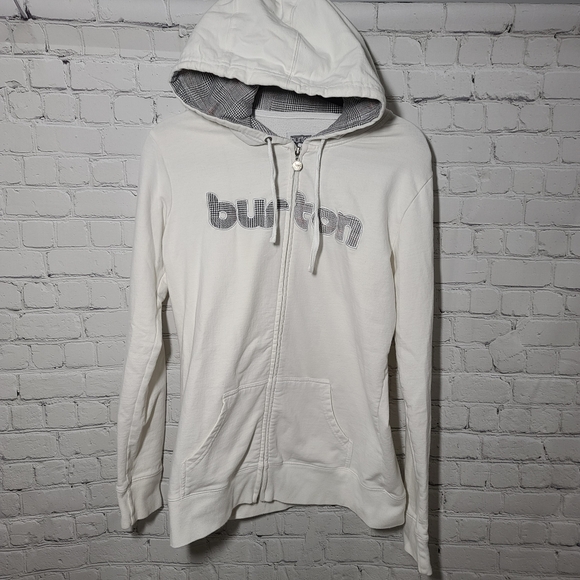 Burton Tops - Burton lightweight white Hoodie